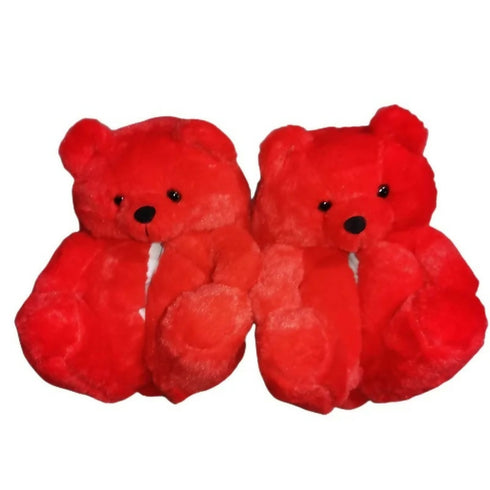 Plush Fur Teddy Bear Slippers
